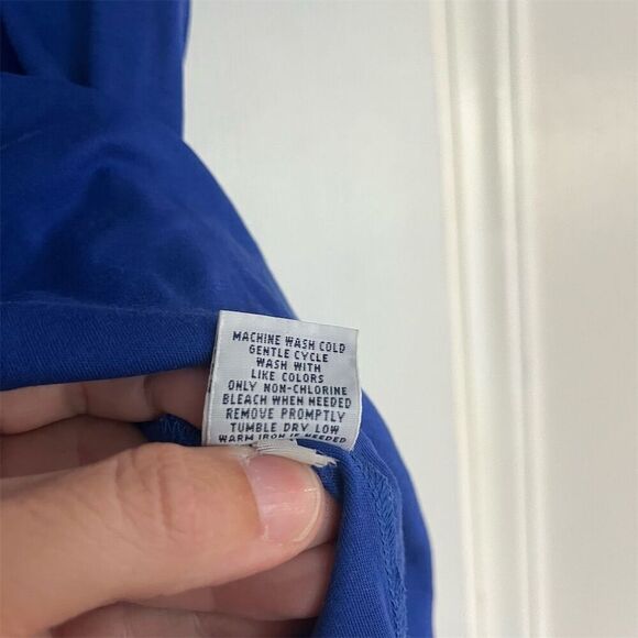 Ralph Lauren Men's Blue Polo Shirt L Pima Soft Touch Short Sleeve - Picture 5 of 6